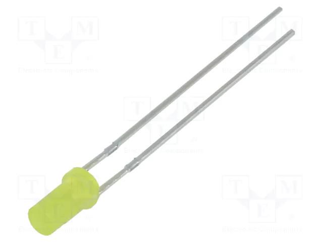 LED; 3mm; yellow; 68÷100mcd; 140°; Front: flat; 1.8÷2.6VDC OPTOSUPPLY OSY5JA3NE4A