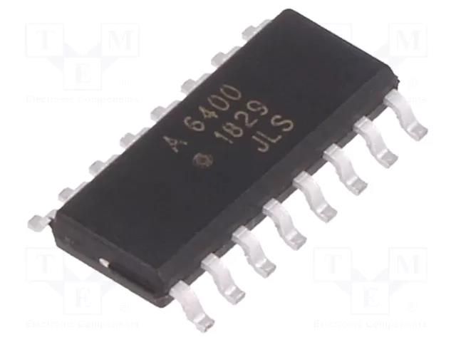 Optocoupler; SMD; Ch: 4; OUT: gate; 2.5kV; 15Mbps; SO16; 10kV/μs BROADCOM (AVAGO) ACSL-6400-00TE