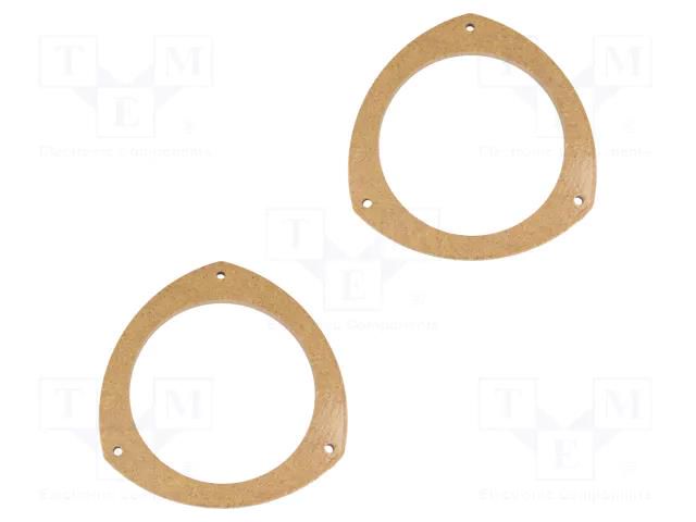 Spacer ring; MDF; 130mm; Opel; impregnated,varnished; 2pcs. 4CARMEDIA MDF-D.95