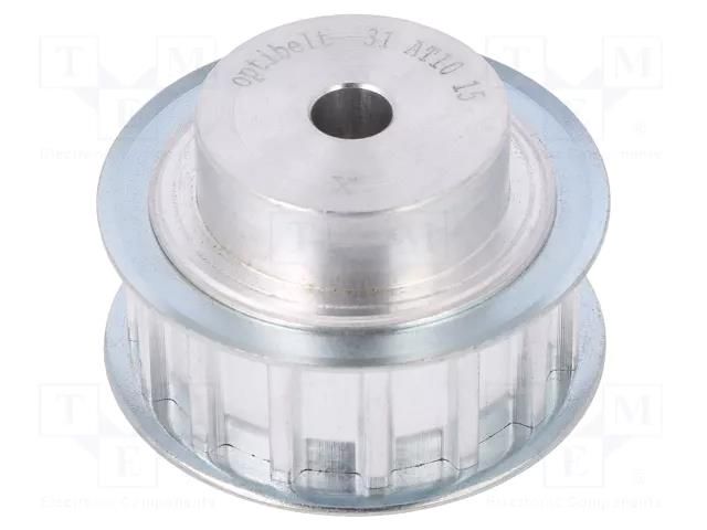 Belt pulley; AT10; W: 16mm; whell width: 31mm; Ø: 45.9mm; aluminium OPTIBELT 31-AT10-15-200ZA