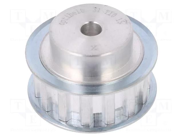 Belt pulley; T10; W: 16mm; whell width: 31mm; Ø: 45.9mm; aluminium OPTIBELT 31-T10-15-200ZA