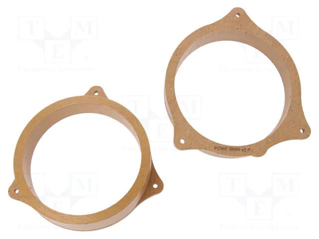 Spacer ring; MDF; 165mm; BMW; impregnated,varnished; 2pcs. 4CARMEDIA MDF-D.55