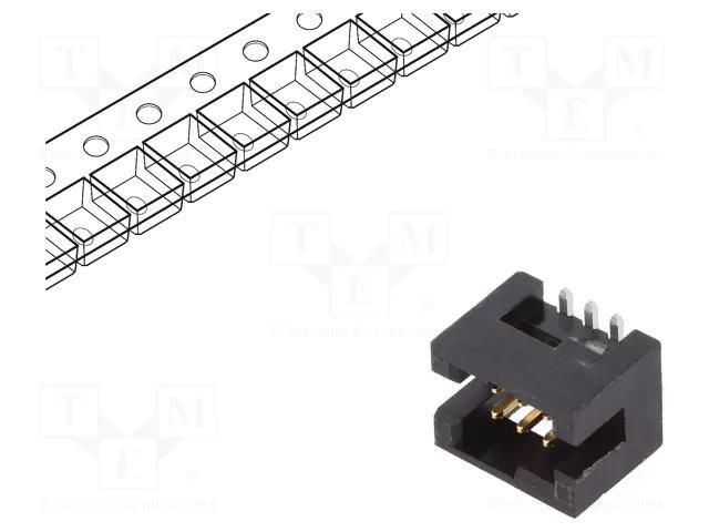 Connector: pin strips; socket; Minitek127®; male; PIN: 6; vertical AMPHENOL COMMUNICATIONS SOLUTIONS 20021221-00006C4LF