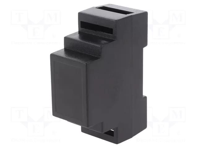 Enclosure: for DIN rail mounting; Y: 88mm; X: 34mm; Z: 62mm; ABS KRADEX Z103-ABS-V0/BK