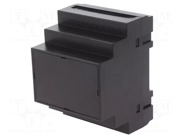 Enclosure: for DIN rail mounting; Y: 90mm; X: 70mm; Z: 65mm; ABS KRADEX Z108-ABS-V0/BK