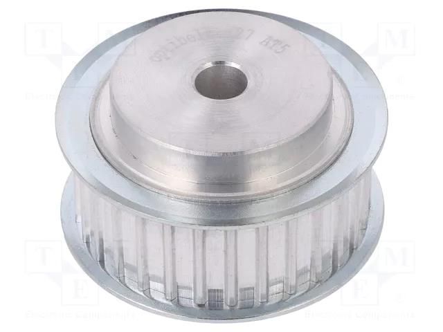 Belt pulley; AT5; W: 16mm; whell width: 27mm; Ø: 40.2mm; aluminium OPTIBELT 27-AT5-26-200ZA