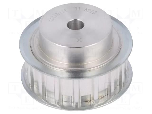 Belt pulley; AT10; W: 16mm; whell width: 31mm; Ø: 58.6mm; aluminium OPTIBELT 31-AT10-19-200ZA