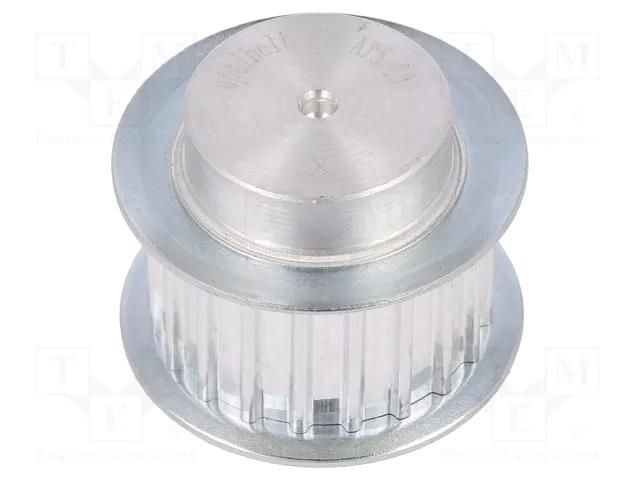 Belt pulley; AT5; W: 16mm; whell width: 27mm; Ø: 30.6mm; aluminium OPTIBELT 27-AT5-20-200ZA