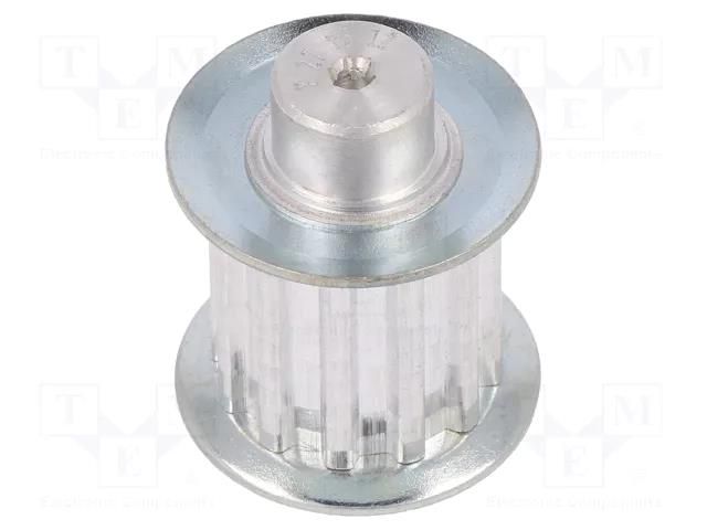 Belt pulley; T5; W: 16mm; whell width: 27mm; Ø: 18.25mm; aluminium OPTIBELT 27-T5-12-200ZA