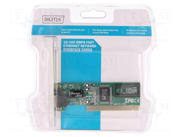 PC extension card: PCI; PCIe,RJ45 socket DIGITUS DN-1001J