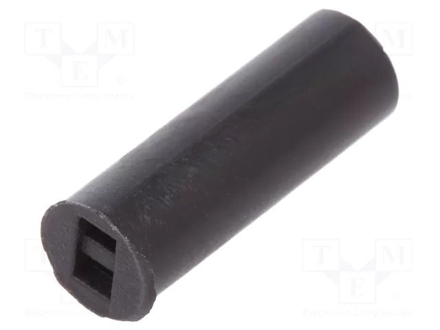Spacer sleeve; LED; ØLED: 5mm; L: 15mm; black; UL94V-2 OPTOSUPPLY OSB502P-15