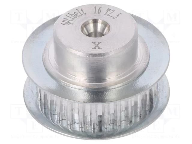 Belt pulley; T2.5; W: 4mm,6mm; whell width: 16mm; Ø: 21.75mm; metric OPTIBELT 16-T2.5-28-200ZA