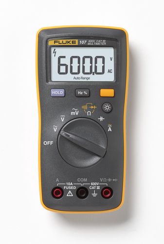 Fluke 107 Palm-sized, CAT III Digital Multimeter, Fluke FLUKE-107 ESP 0095969678780; 0095969678780