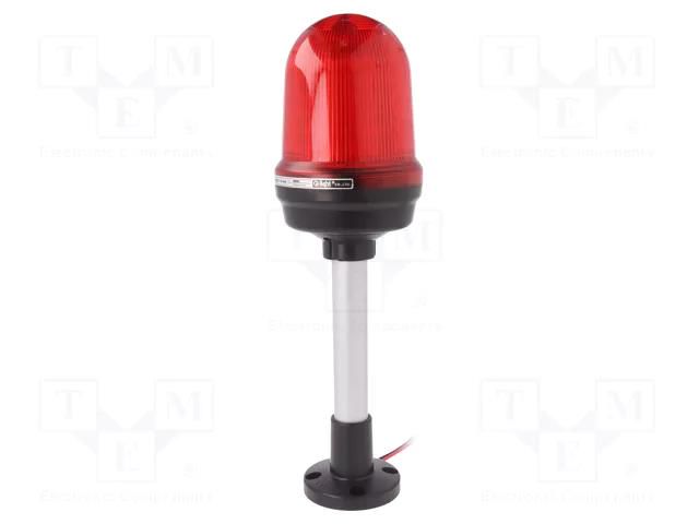 Signaller: lighting; flashing light,continuous light; red; Q100L QLIGHT Q100LP-12/24-R-QZ2