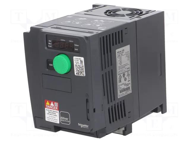 Vector inverter; Max motor power: 2.2kW; Usup: 200÷240VAC; IN: 9 SCHNEIDER ELECTRIC ATV320U22M2C