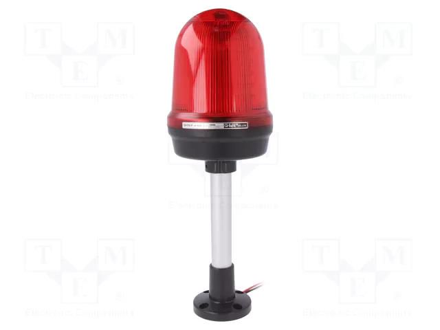 Signaller: lighting; flashing light,continuous light; red; Q125L QLIGHT Q125LP-12/24-R-QZ2