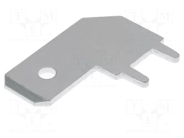 Terminal: flat; 6.3mm; 0.8mm; male; THT; brass; tinned; angled 90° VOGT 3867B.68