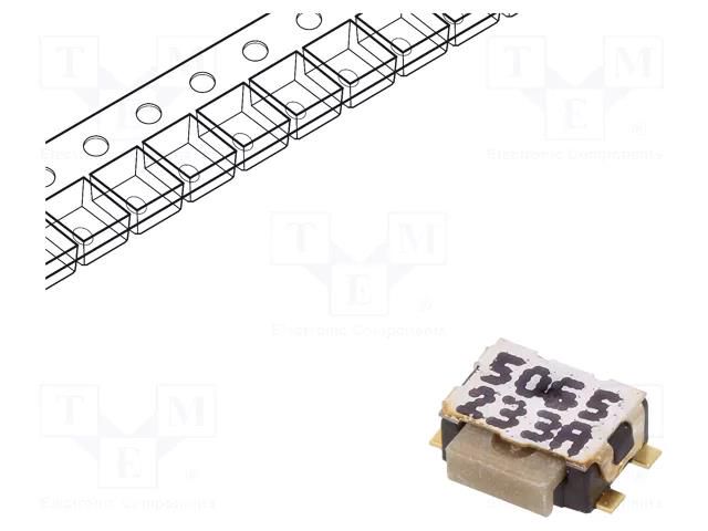 Microswitch TACT; SPST-NO; Pos: 2; 0.05A/32VDC; angular,SMT; none C&K KMS233GLFG