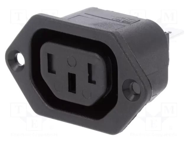 Connector: AC supply; socket; female; 10A; 250VAC; IEC 60320 BULGIN PX0793/63