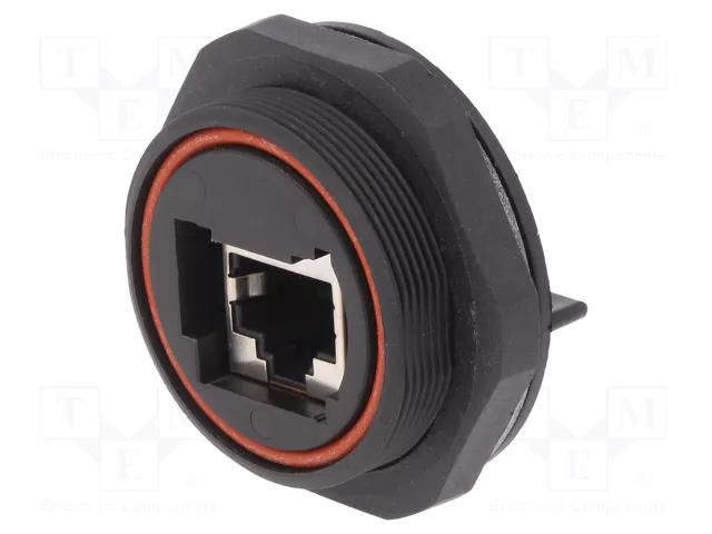 Connector: RJ45; socket; Buccaneer Ethernet; PIN: 8; polyamide BULGIN PX0839/PC