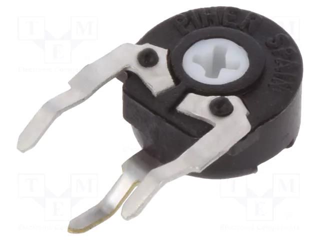 Potentiometer: mounting; single turn,vertical; 250kΩ; 100mW; ±20% PIHER PT6LH-250K