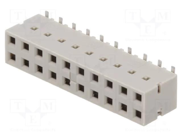 Connector: PCB to PCB; socket; female; PIN: 20; Dubox®; vertical AMPHENOL COMMUNICATIONS SOLUTIONS 89898-310ALF/C