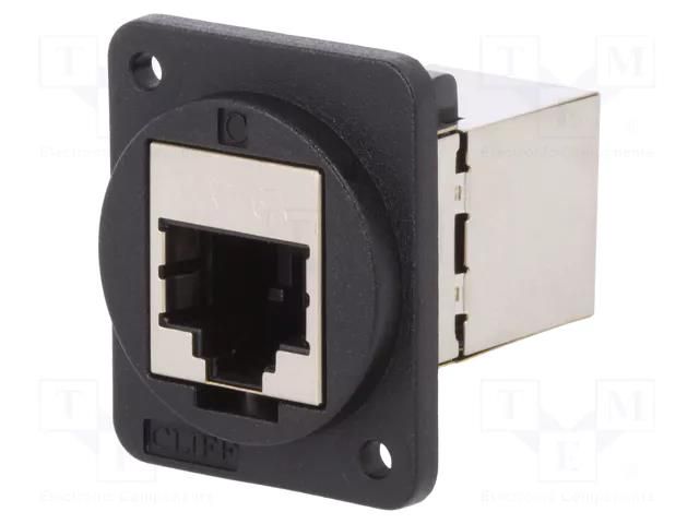 Coupler; FT; Cat: 6a; shielded; 8p8c; RJ45 socket,both sides CLIFF CP30225SX