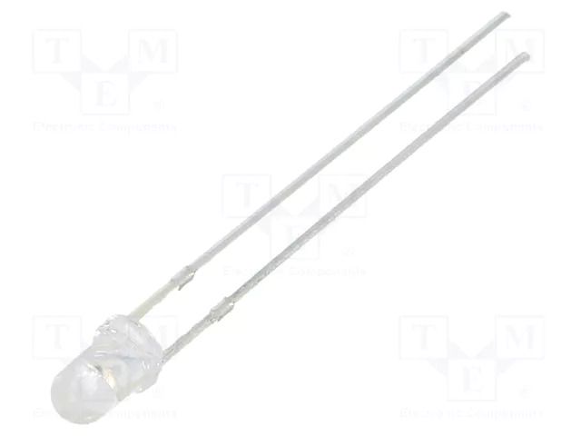 LED; violet; 3mm; 2180÷3000mcd; 30°; Front: convex; 2.9÷3.6VDC OPTOSUPPLY OSK7DL3131A