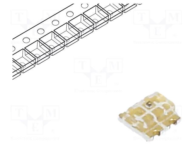 LED; yellow/green; SMD; 0606; 1.8÷2.4/2.7÷3.4VDC; 1.6x1.6x0.7mm REFOND RF-P1S196TS-B49
