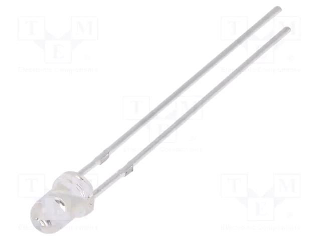 LED; 3mm; red; 1560÷2500mcd; 30°; Front: convex; 1.8÷2.6VDC OPTOSUPPLY OSR5RU3131A