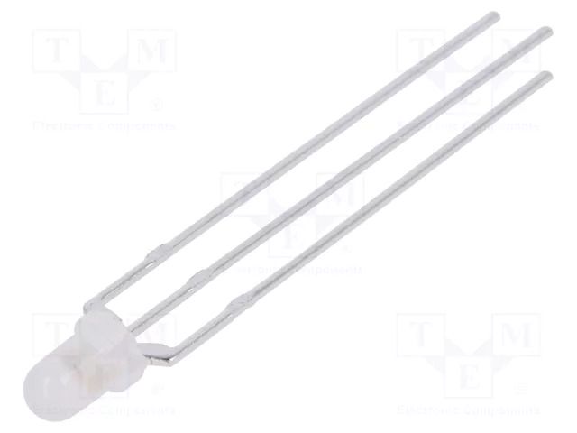 LED; yellow/yellow green; 3mm; 60°; Front: convex; No.of term: 3 LUCKYLIGHT LL-309YGM2E-C-1B