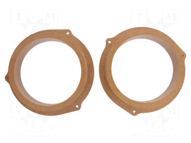 Spacer ring; MDF; 165mm; Audi; impregnated,varnished; 2pcs. 4CARMEDIA MDF-D.51