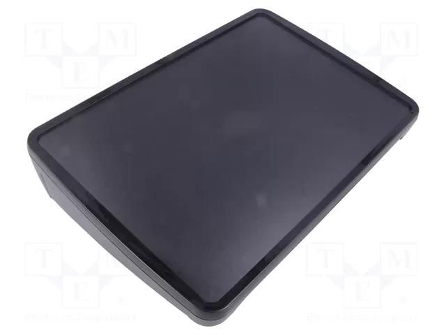 Enclosure: desktop; BoPad; X: 285mm; Y: 198mm; Z: 61mm; ABS; black BOPLA BOP10.1-PQ-9005H
