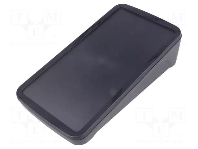 Enclosure: desktop; BoPad; X: 105mm; Y: 200mm; Z: 53mm; ABS; black BOPLA BOP900-PH-9005H