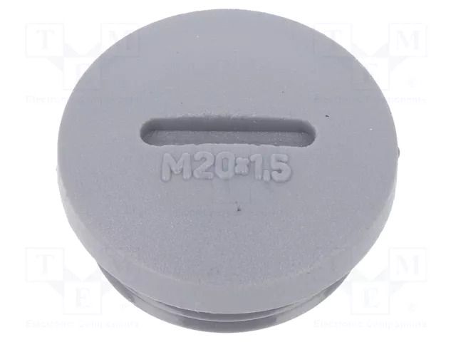 Stopper; M20; 1.5; polyamide; dark grey; Thread: metric; 7mm; 10pcs. ALPHA WIRE HPM20-SL080