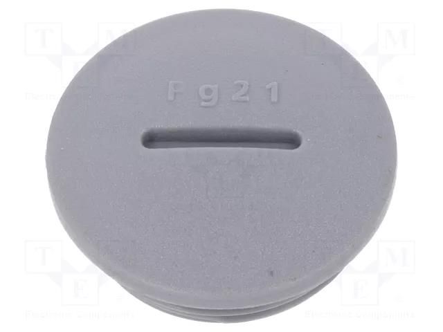 Stopper; PG21; polyamide; dark grey; Thread: PG; 8mm; 10pcs. ALPHA WIRE HPP21-SL080