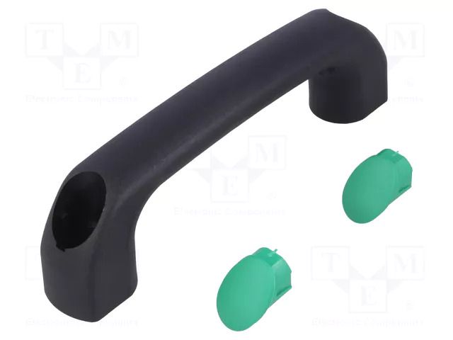Holder; polyamide; black; H: 34mm; L: 120mm; W: 18mm; 530N; handle RST ROZTOCZE 4.444.001-04