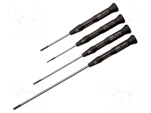 Kit: screwdrivers; Phillips,slot; PH0,1.8x0.3mm,3x0.5mm,4x0.6mm C.K CK-4884XESD