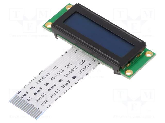 Display: LCD; alphanumeric; FSTN Positive; 16x2; 53x20x5.4mm; LED DISPLAY ELEKTRONIK DEM16223-SBH-PW-N