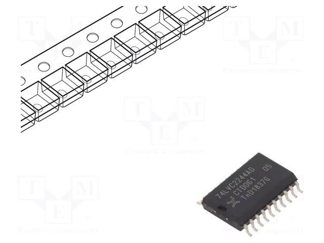 IC: digital; buffer,non-inverting,line driver; Ch: 8; CMOS,TTL NEXPERIA 74LVC2244AD.118