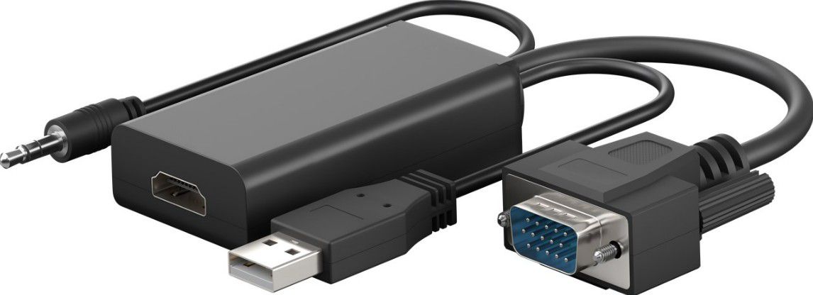 Converter VGA - HDMI (need additional power over USB) GOOBAY 61259 4040849612596