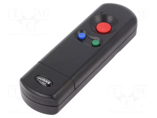 Remote control; -10÷55°C; 433.92MHz; 300÷600m; No.of butt: 3; 93% GORKE PUK-303