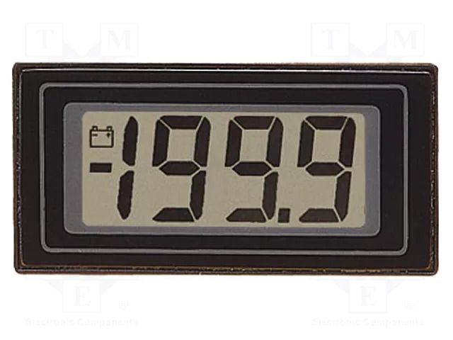 Voltmeter; digital,mounting; 0÷200mV; on panel; snap fastener LASCAR DPM125