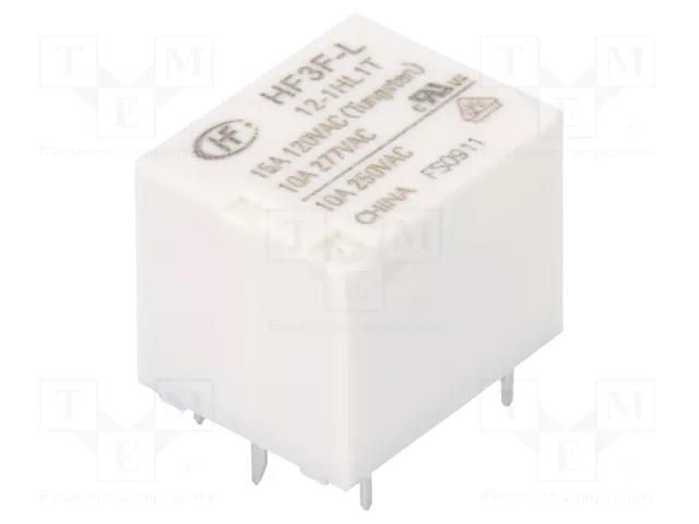 Relay: electromagnetic; SPST-NO; Ucoil: 12VDC; 15A; 10A/277VAC HONGFA RELAY HF3F-L/12-1HL1T