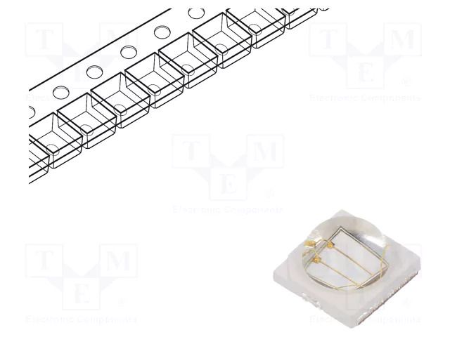 Power LED; 3535; royal blue; 130°; convex; square; 2.7÷3.1VDC ProLight Opto PK2N-3LDE-HSD