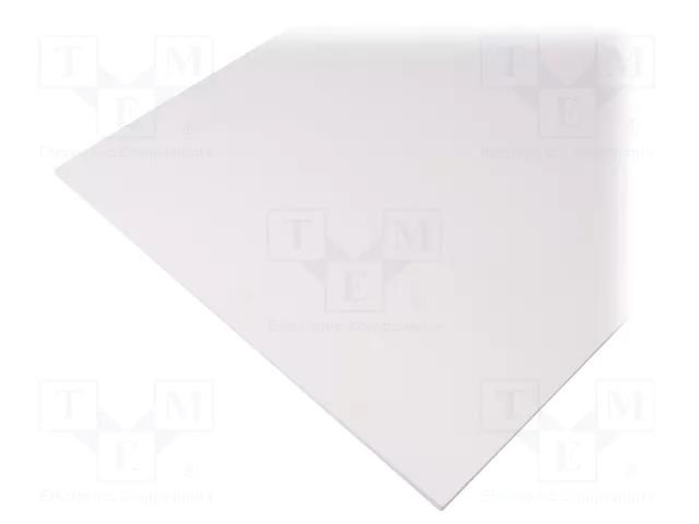 Sheet; Dim: 500x500mm; Thk: 3mm; white; 0.25m2 ANTALIS ANT484727.05000500