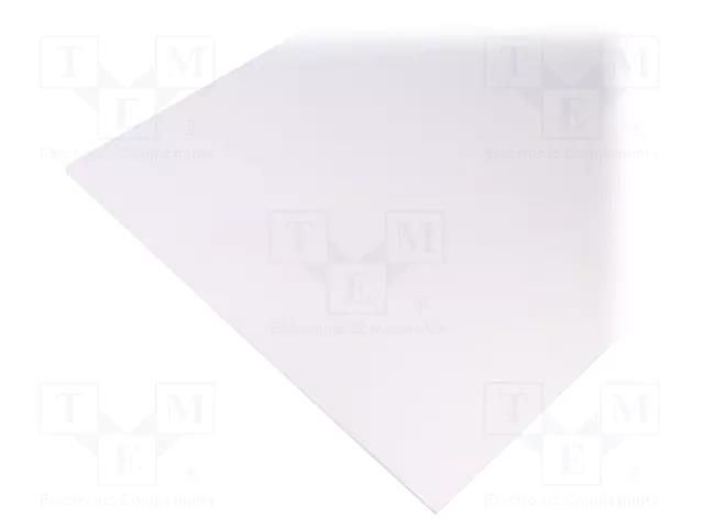 Sheet; Dim: 498x1000mm; Thk: 1mm; white; KOMADUR; 0.498m2 ANTALIS ANT474398.05001000