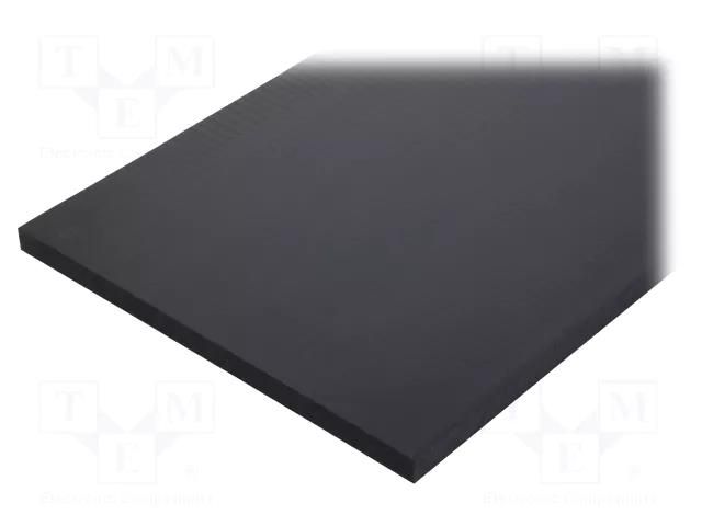 Sheet; Dim: 300x500mm; Thk: 15mm; black; 0.15m2 MITSUBISHI CHEMICAL ADV. MATERIALS 17001194B015030005