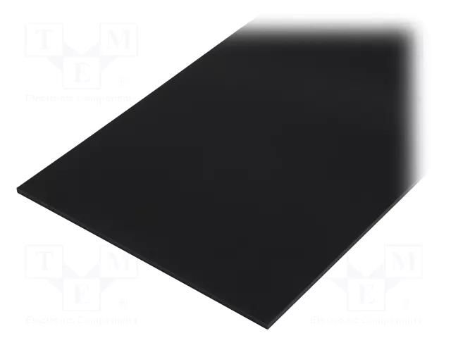 Sheet; Dim: 497x1000mm; Thk: 3mm; black; Features: antistatic; 0.5m2 MITSUBISHI CHEMICAL ADV. MATERIALS 30401194C003050010