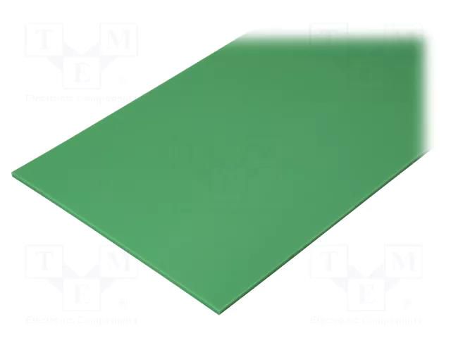 Sheet; Dim: 497x1000mm; Thk: 6mm; green; 0.5m2 MITSUBISHI CHEMICAL ADV. MATERIALS 30101194Z006050010